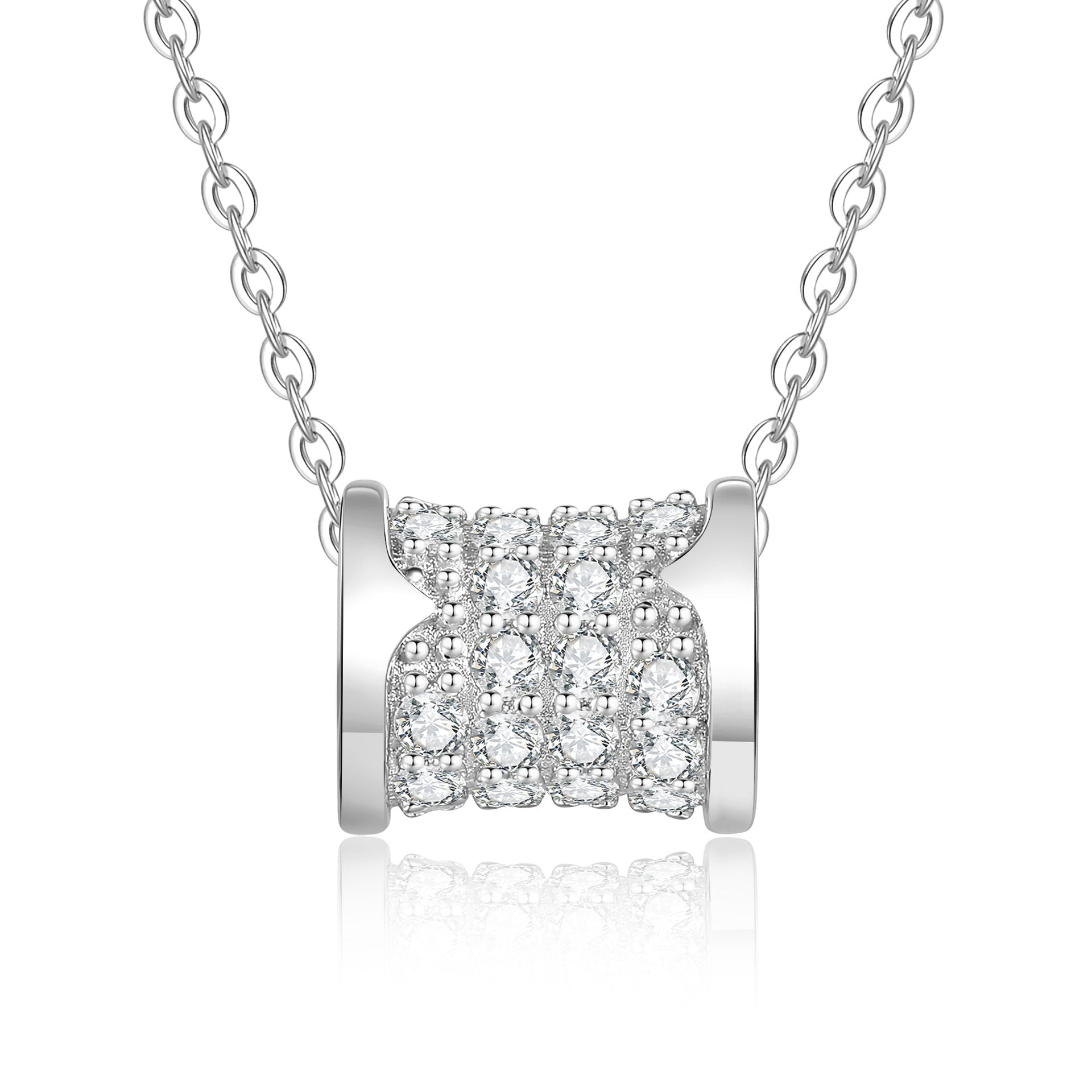 [Legend]FULL-PAVE "HOURGLASS" MOISSANITE NECKLACE