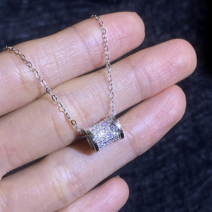 [Legend]FULL-PAVE "HOURGLASS" MOISSANITE NECKLACE