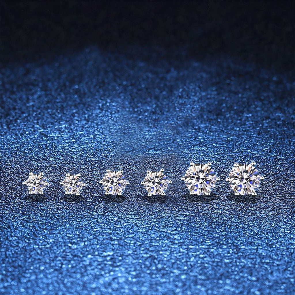 [Legend]SIX-PRONG MOISSANITE EARRINGS