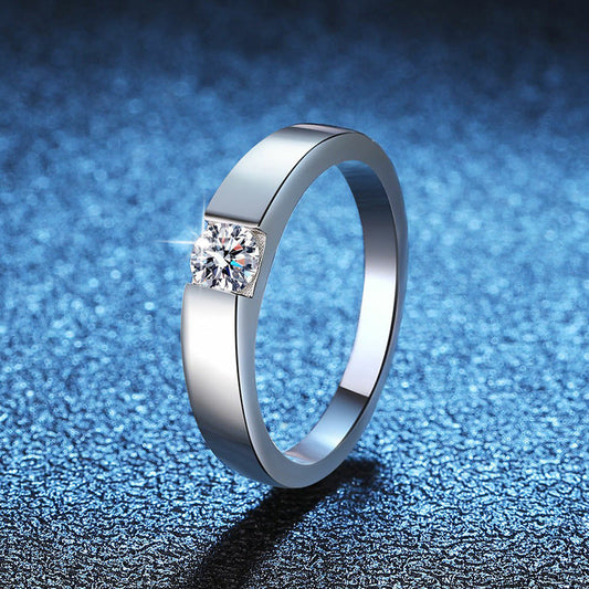 [Legend]SLEEK MINIMALIST COUPLE'S MOISSANITE RING
