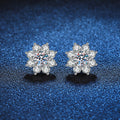 [Legend]RADIANT SUNFLOWER MOISSANITE STUD EARRINGS