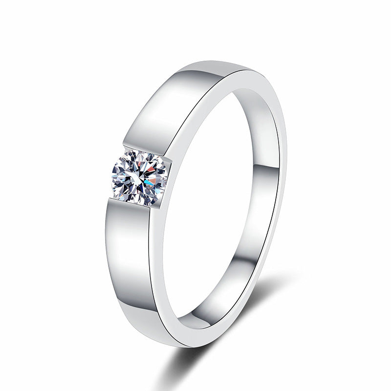 [Legend]SLEEK MINIMALIST COUPLE'S MOISSANITE RING