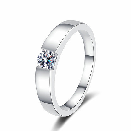 [Legend]SLEEK MINIMALIST COUPLE'S MOISSANITE RING