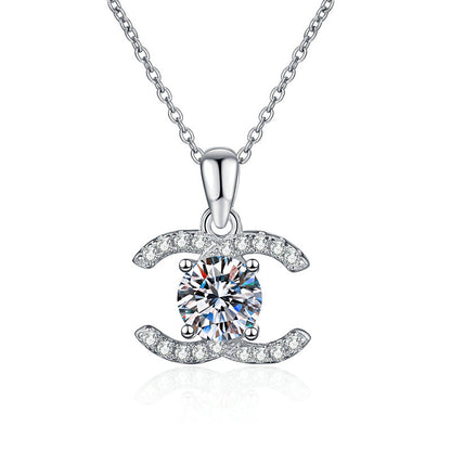 [Legend]CLASSIC INTERLOCKING MOISSANITE PENDANT NECKLACE