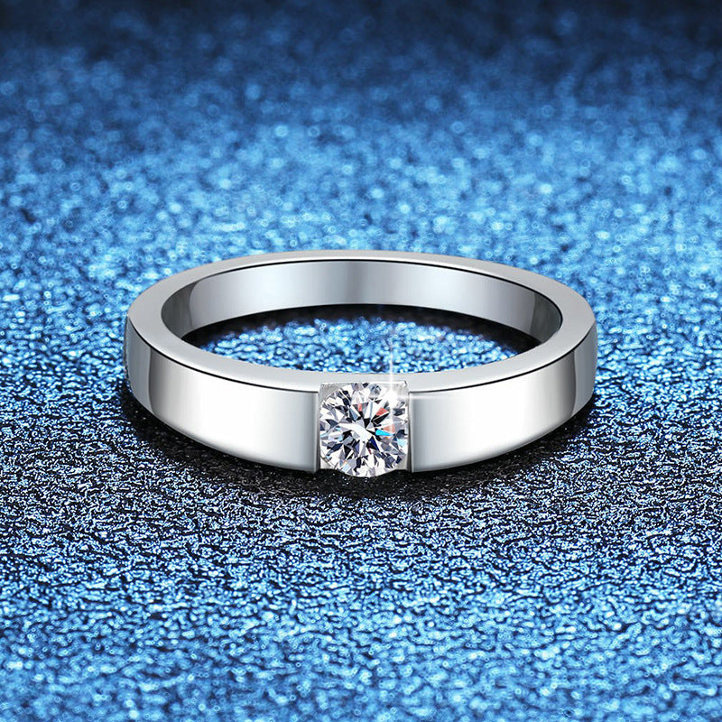 [Legend]SLEEK MINIMALIST COUPLE'S MOISSANITE RING