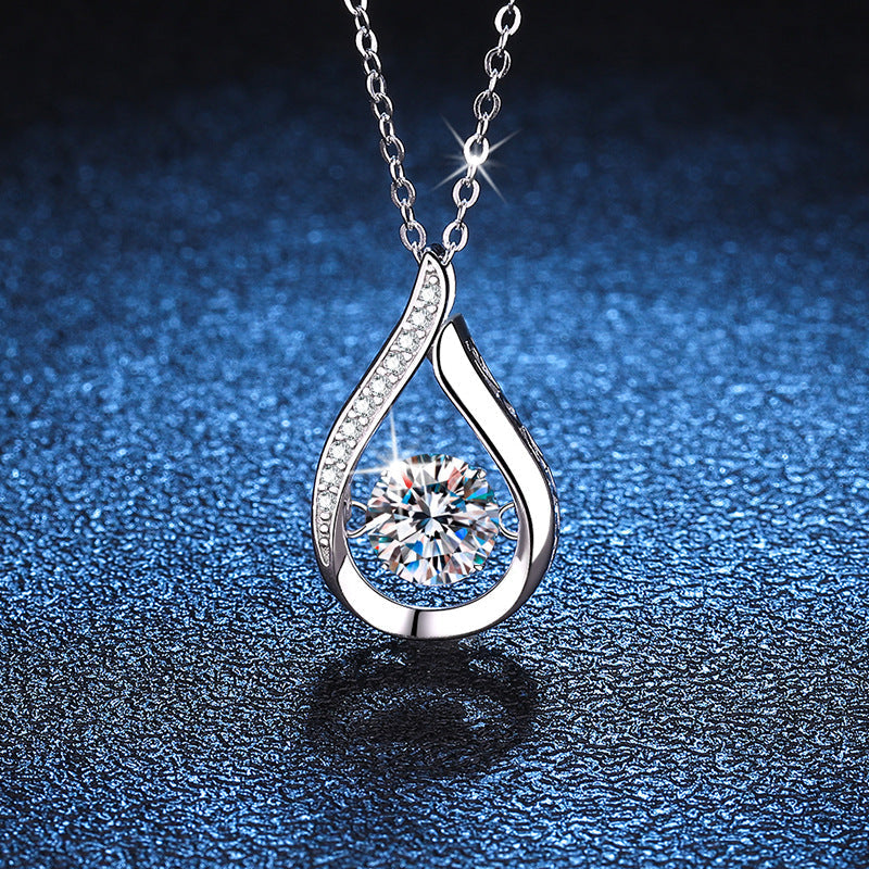[Legend]DANCING WATER DROP MOISSANITE NECKLACE