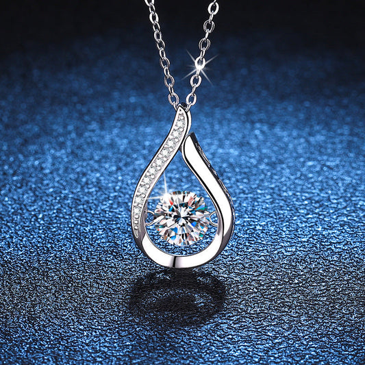 [Legend]DANCING WATER DROP MOISSANITE NECKLACE