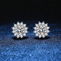 [Legend]BLOOMING SUNFLOWER MOISSANITE STUD EARRINGS