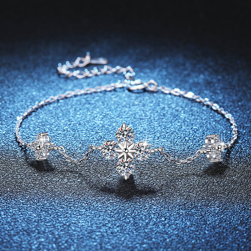 [Legend]CLOVER LUCKY CHARM MOISSANITE BRACELET