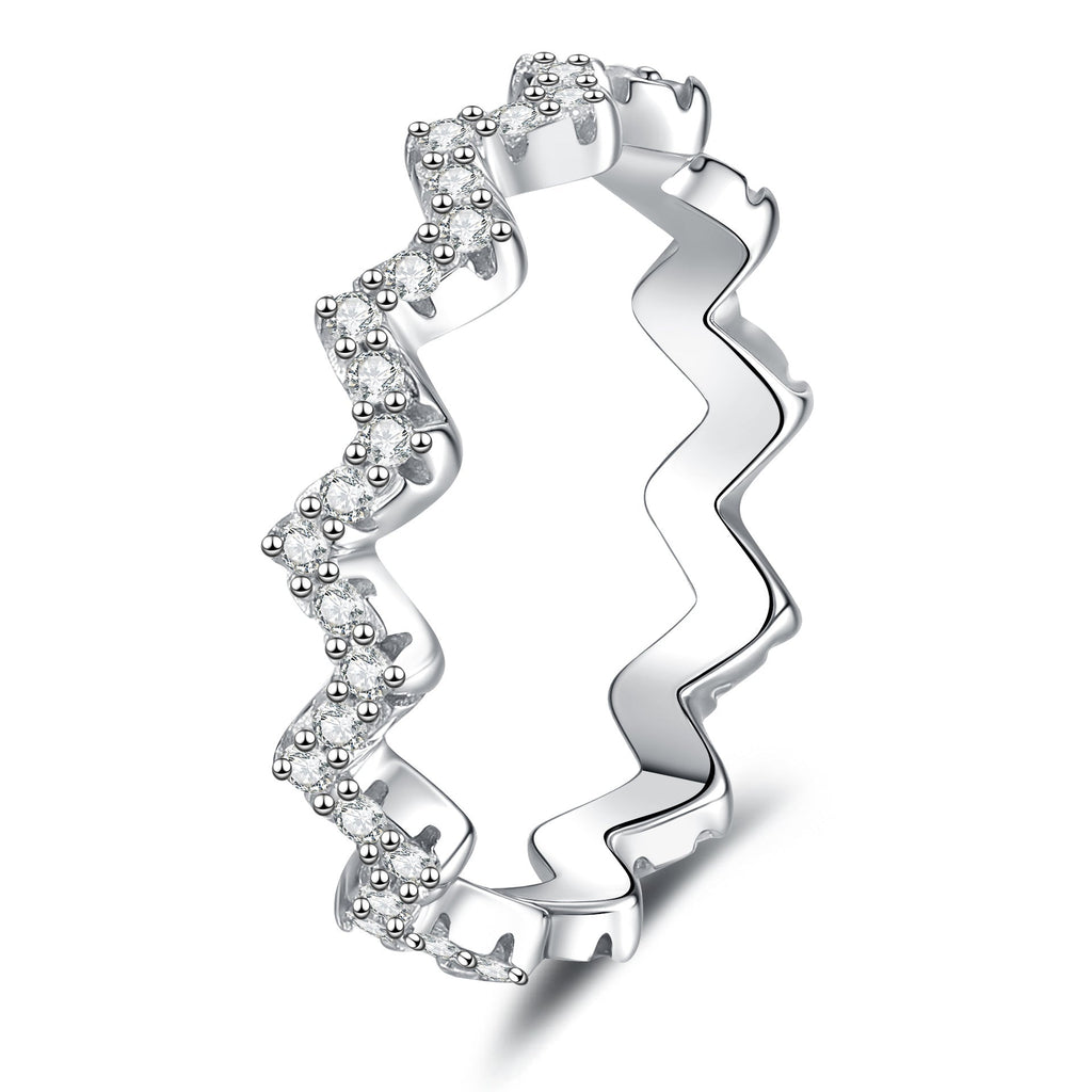 [Legend]CHIC WAVY MOISSANITE ETERNITY RING