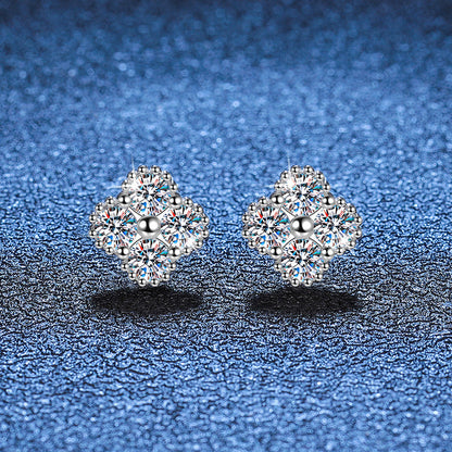 [Legend]ELEGANT FOUR-LEAF CLOVER MOISSANITE STUD EARRINGS