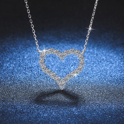 [Legend]ROMANTIC HEART MOISSANITE PENDANT NECKLACE