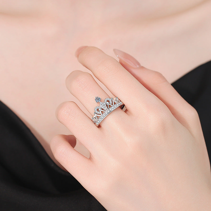 [Legend]DREAMY CROWN MOISSANITE RING - 1.2CT ELEGANT PRINCESS STYLE