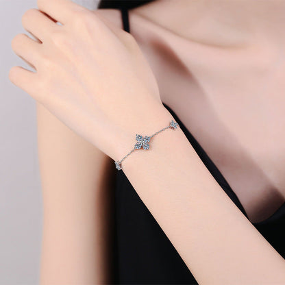 [Legend]CLOVER LUCKY CHARM MOISSANITE BRACELET