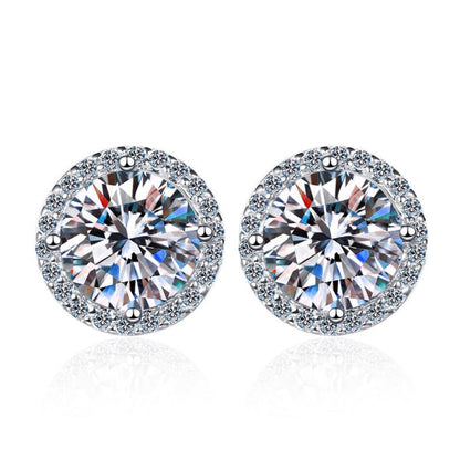 [Legend]CLASSIC 4-PRONG ROUND MOISSANITE STUD EARRINGS