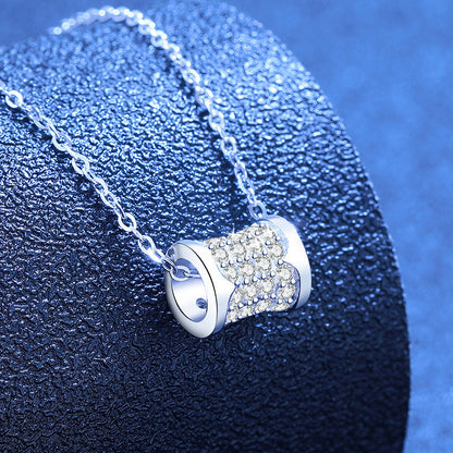 [Legend]FULL-PAVE "HOURGLASS" MOISSANITE NECKLACE