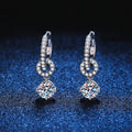 [Legend]INTERLOCKING DOUBLE RING MOISSANITE DROP EARRINGS