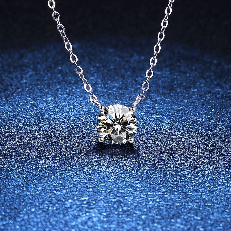 [Legend]CLASSIC FOUR-PRONG SOLITAIRE MOISSANITE NECKLACE