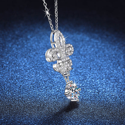 [Legend]ROYAL FLEUR-DE-LIS MOISSANITE PENDANT NECKLACE