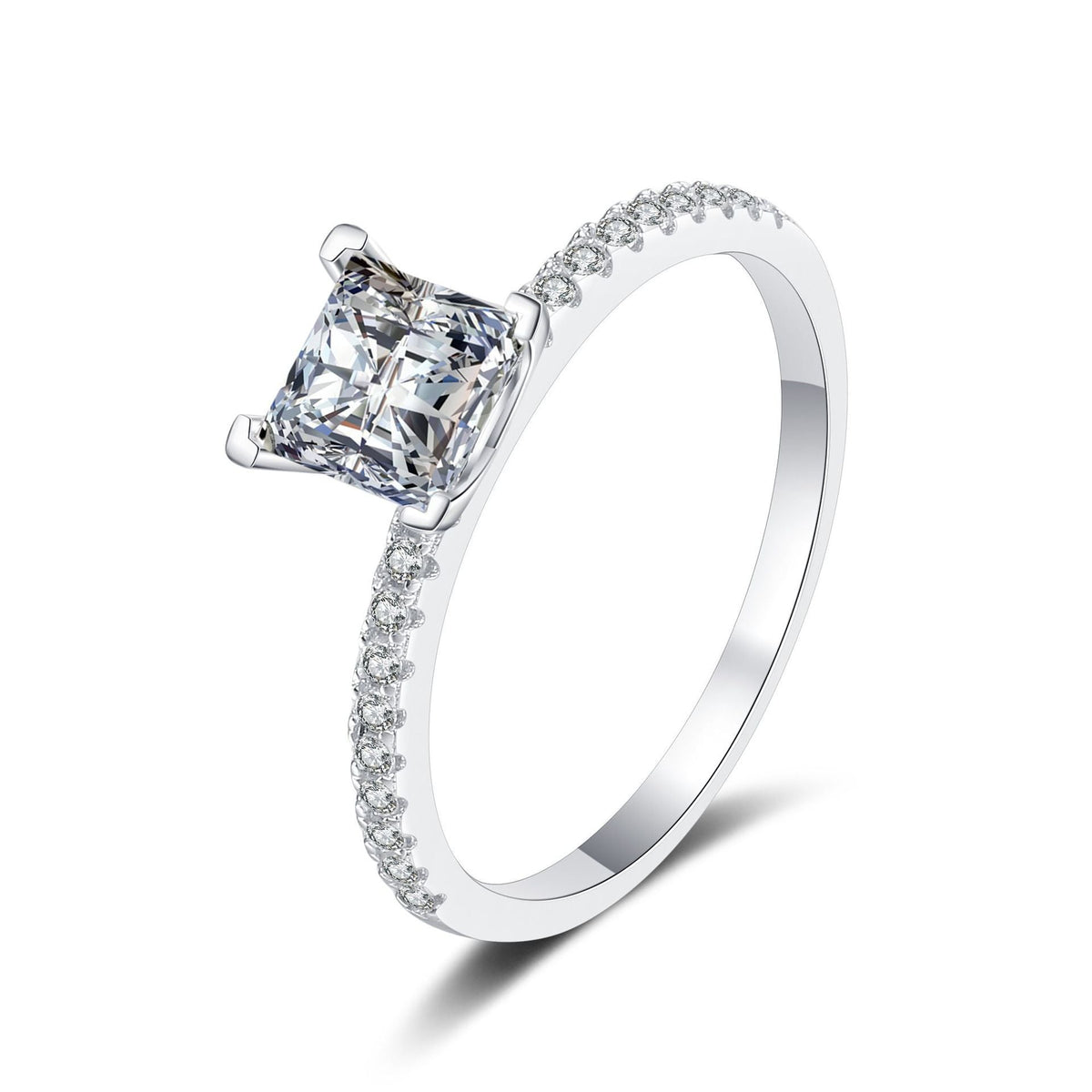 [Legend]ELEGANT PRINCESS CUT MOISSANITE ENGAGEMENT RING