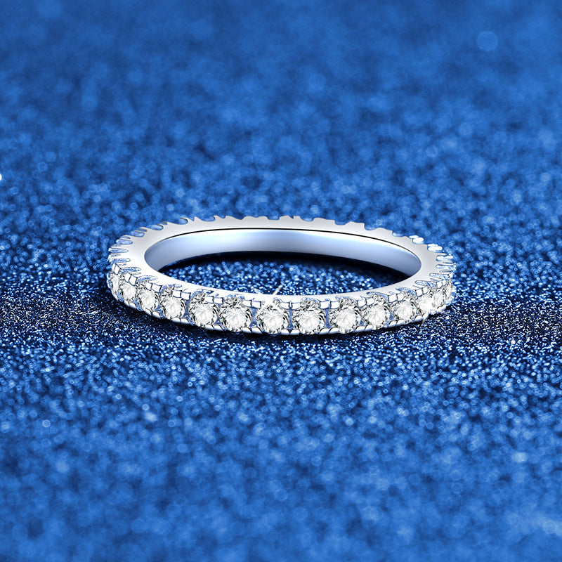 [Legend]DAINTY 0.87CT FULL ETERNITY MOISSANITE RING