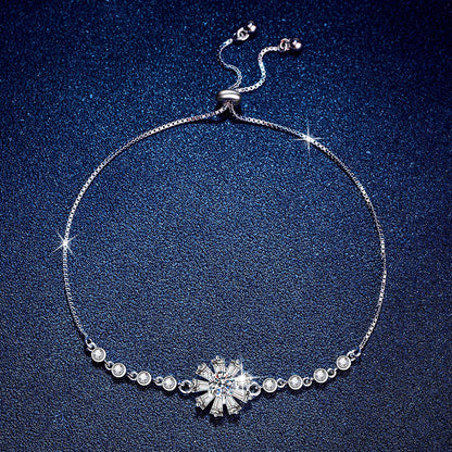 [Legend]RADIANT ICY CRYSTAL SUNFLOWER MOISSANITE BRACELET