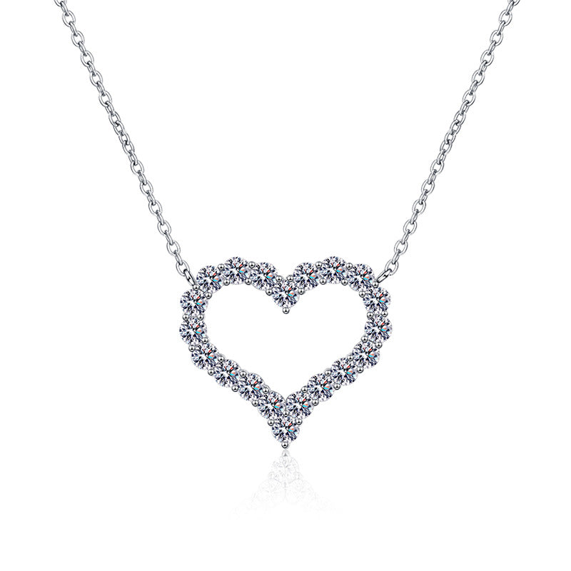 [Legend]ROMANTIC HEART MOISSANITE PENDANT NECKLACE
