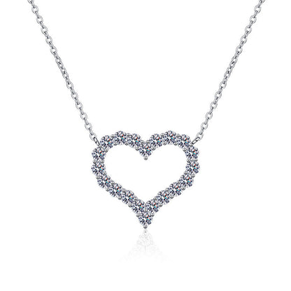 [Legend]ROMANTIC HEART MOISSANITE PENDANT NECKLACE