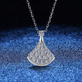 [Legend]ELEGANT FAN-SHAPED MOISSANITE PENDANT NECKLACE