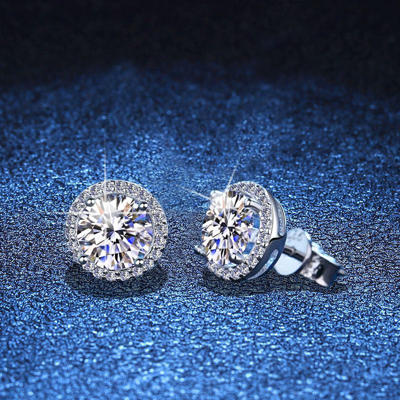 [Legend]CLASSIC 4-PRONG ROUND MOISSANITE STUD EARRINGS