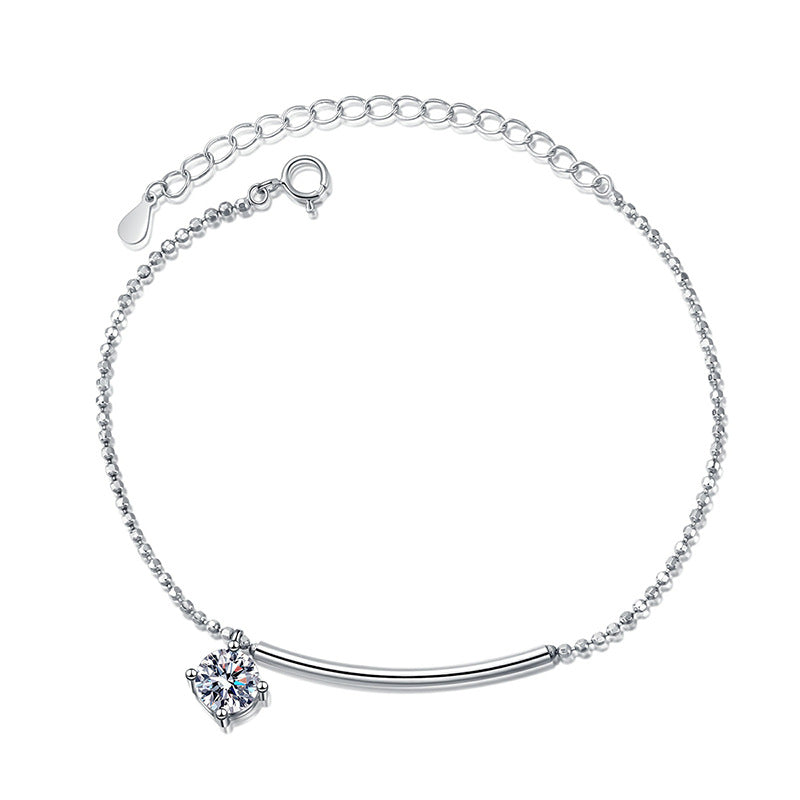 [Legend]ELEGANT HALF-MOON CURVE MOISSANITE BRACELET