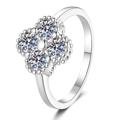 [Legend]ELEGANT FOUR-LEAF CLOVER MOISSANITE RING
