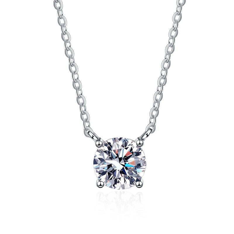 [Legend]CLASSIC FOUR-PRONG SOLITAIRE MOISSANITE NECKLACE