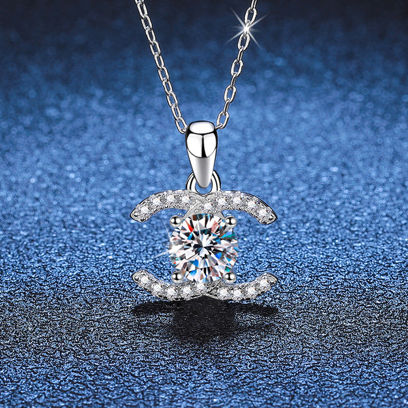 [Legend]CLASSIC INTERLOCKING MOISSANITE PENDANT NECKLACE
