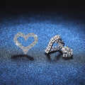 [Legend]SPARKLING HEART-SHAPED MOISSANITE STUD EARRINGS