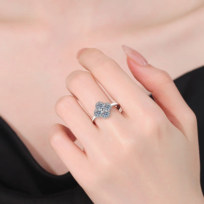 [Legend]ELEGANT FOUR-LEAF CLOVER MOISSANITE RING