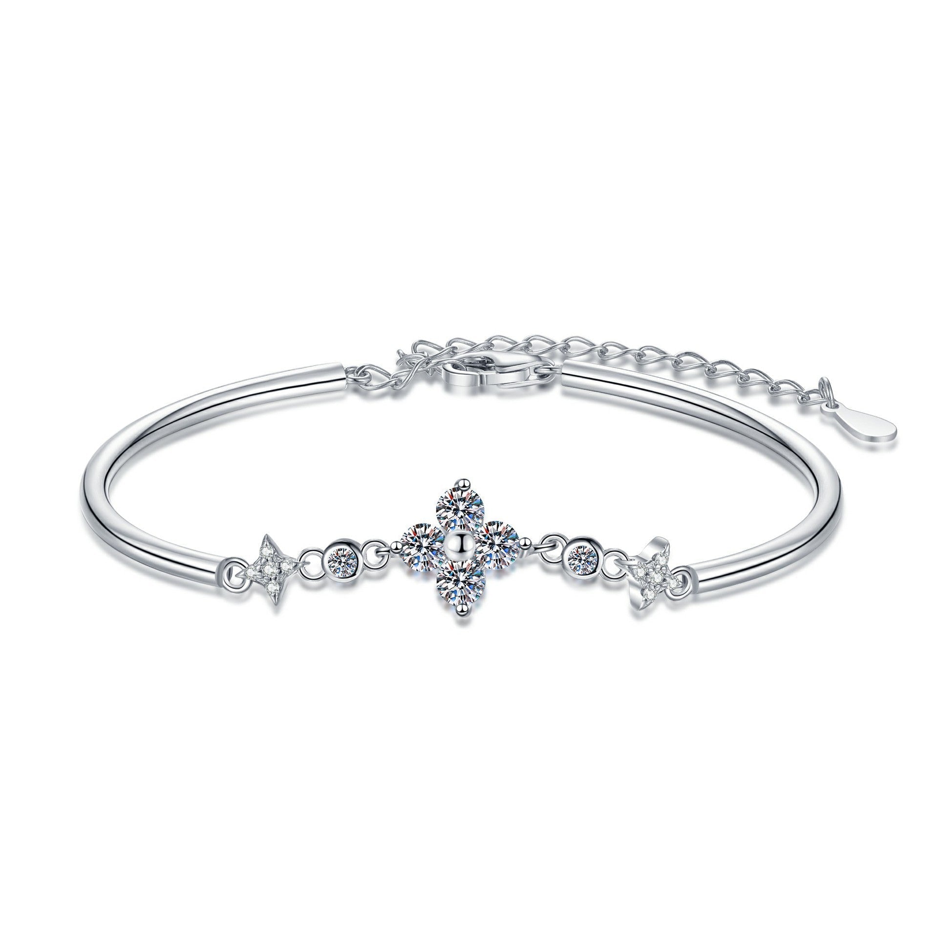 [Legend]CLOVER & TWIN-STAR MOISSANITE BRACELET