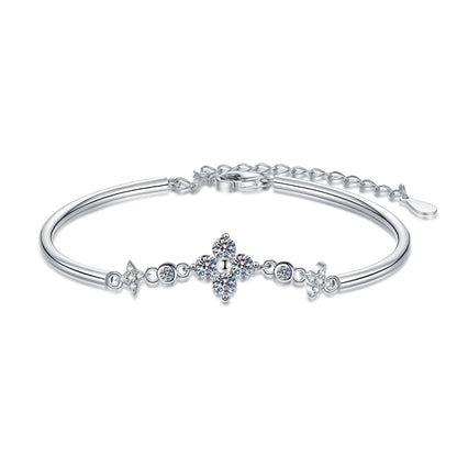 [Legend]CLOVER & TWIN-STAR MOISSANITE BRACELET