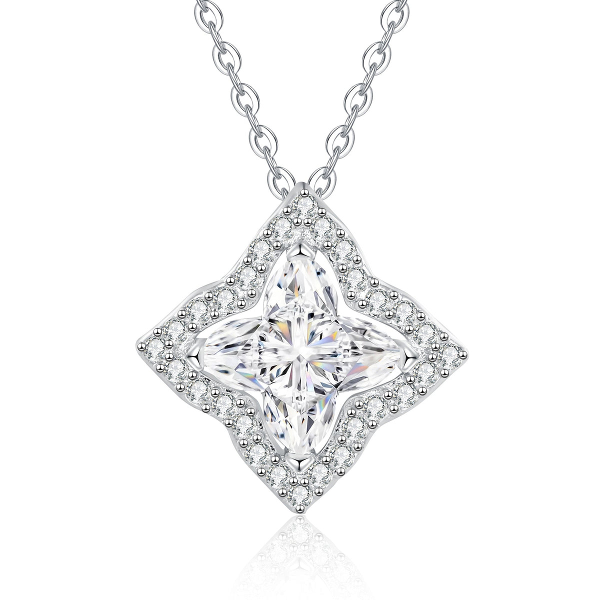 [Legend]STAR-CLOVER MOISSANITE NECKLACE