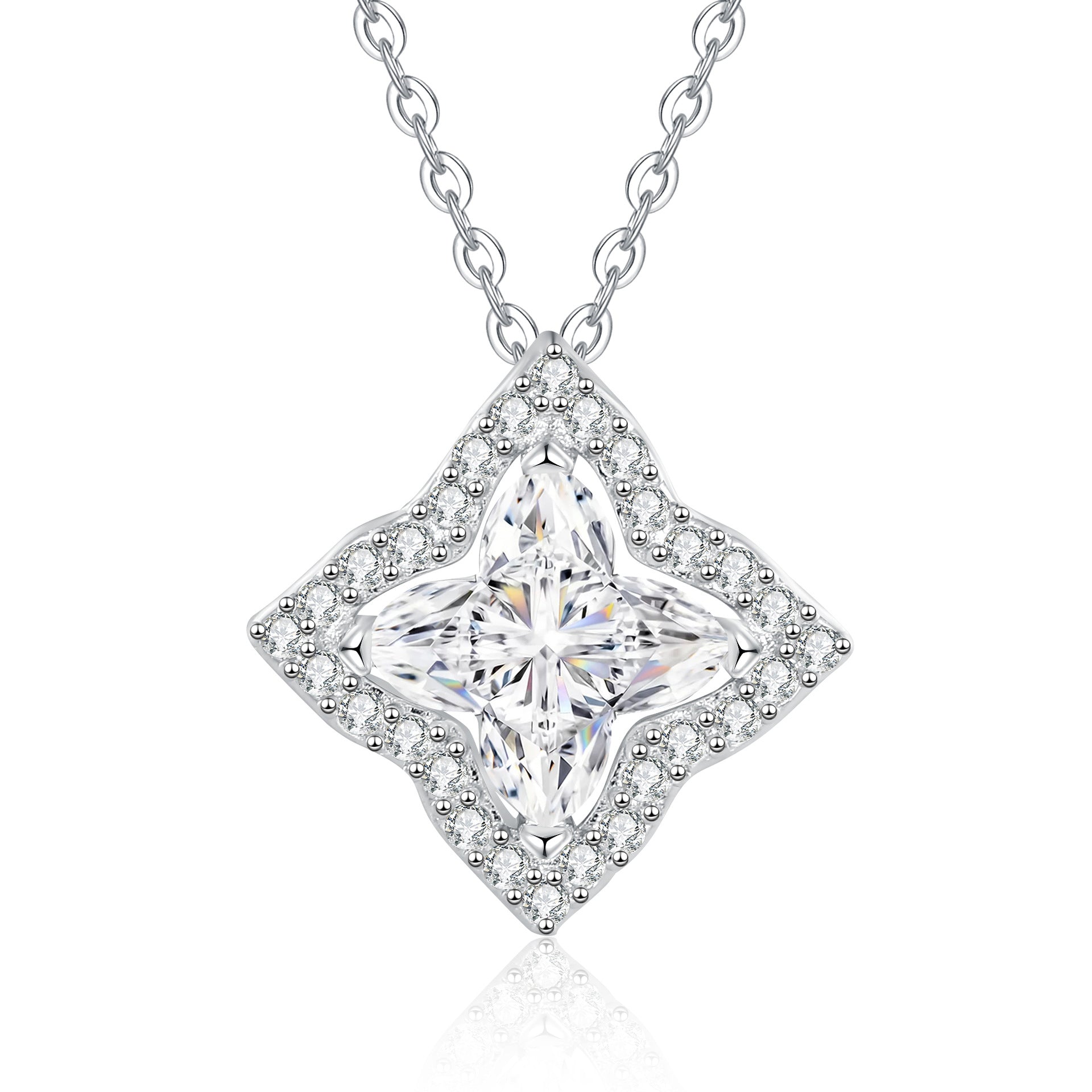 [Legend]STAR-CLOVER MOISSANITE NECKLACE