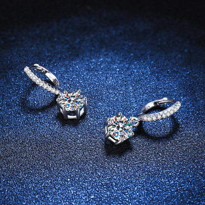 [Legend]CLASSIC 6-PRONG MOISSANITE DROP EARRINGS