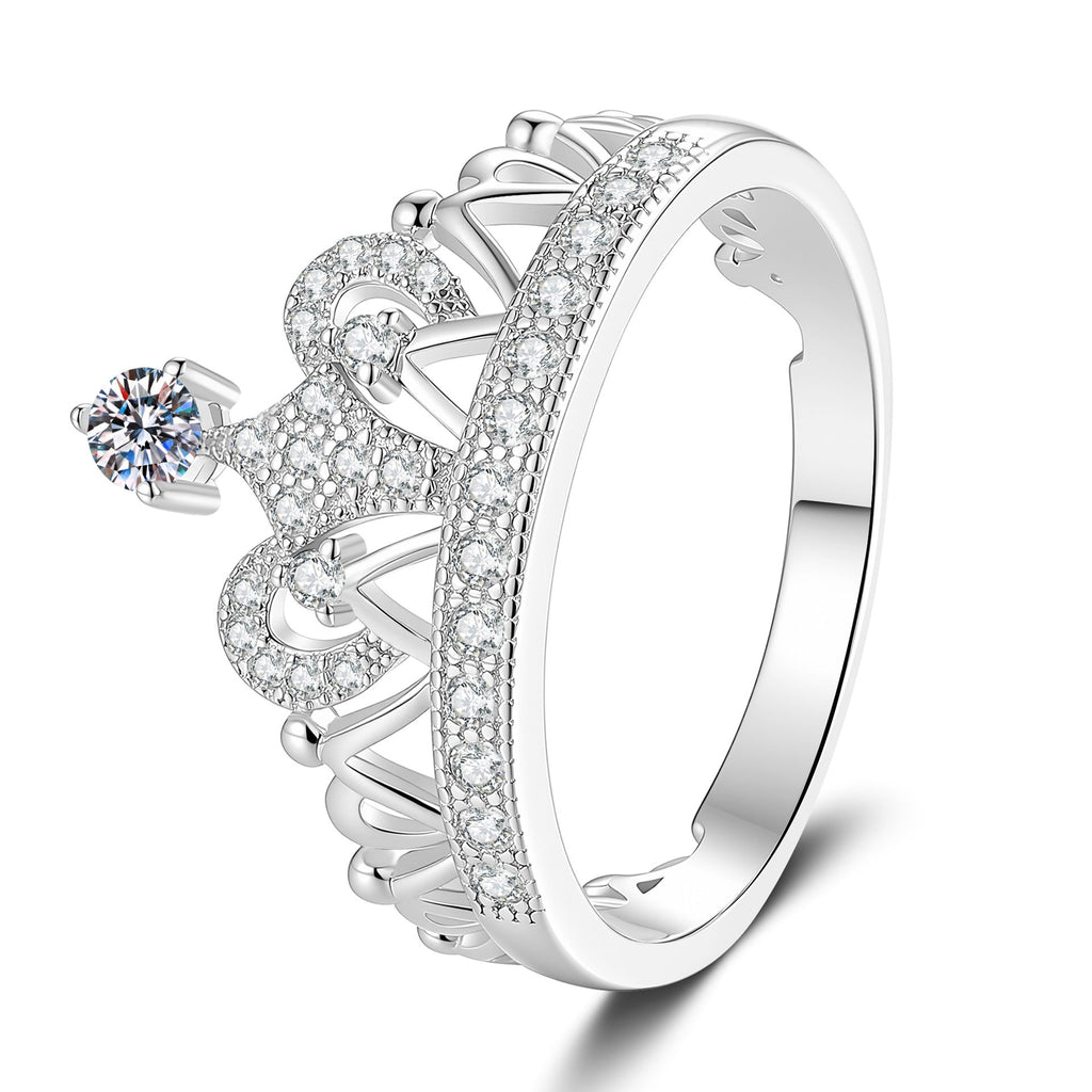 [Legend]DREAMY CROWN MOISSANITE RING - 1.2CT ELEGANT PRINCESS STYLE