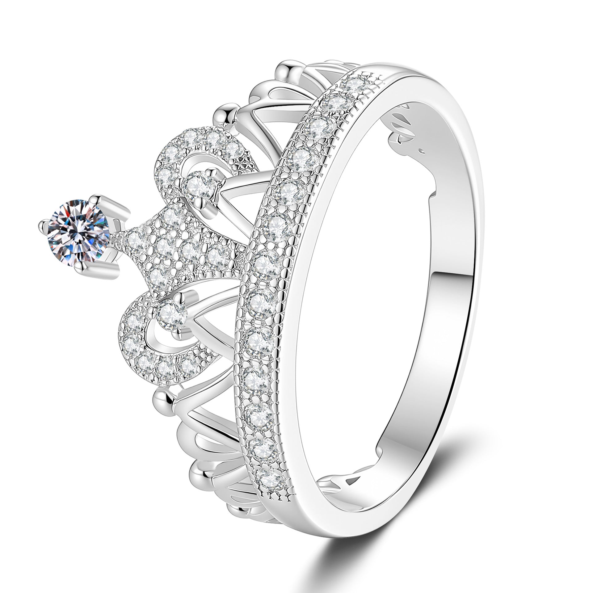[Legend]DREAMY CROWN MOISSANITE RING - 1.2CT ELEGANT PRINCESS STYLE