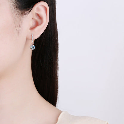 [Legend]CLASSIC 6-PRONG MOISSANITE DROP EARRINGS