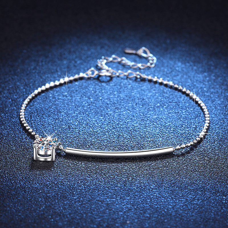 [Legend]ELEGANT HALF-MOON CURVE MOISSANITE BRACELET