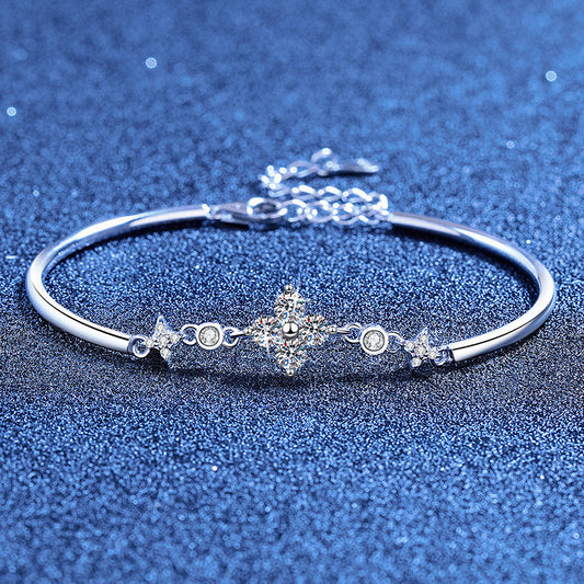 [Legend]CLOVER & TWIN-STAR MOISSANITE BRACELET