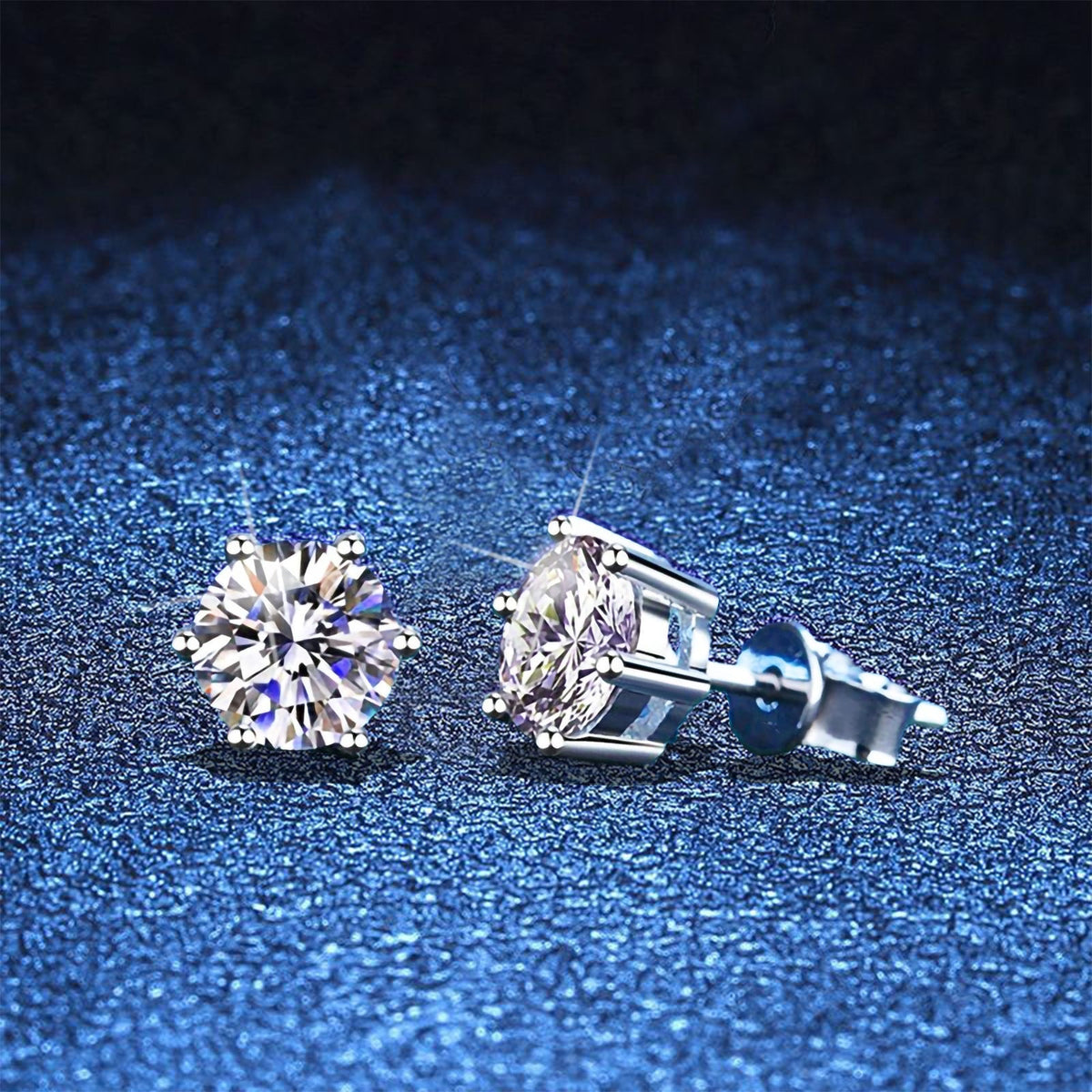 [Legend]SIX-PRONG MOISSANITE EARRINGS