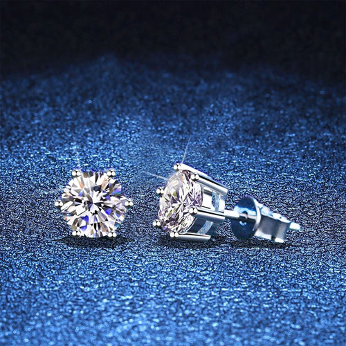 [Legend]SIX-PRONG MOISSANITE EARRINGS