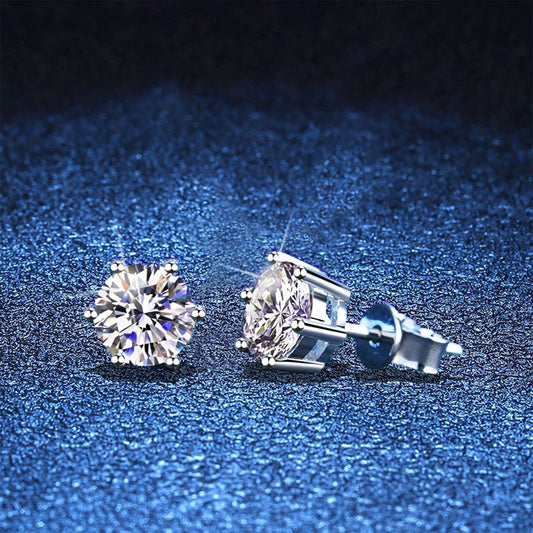 [Legend]SIX-PRONG MOISSANITE EARRINGS
