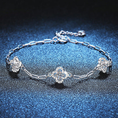 [Legend]TRIPLE-CLOVER MOISSANITE BRACELET
